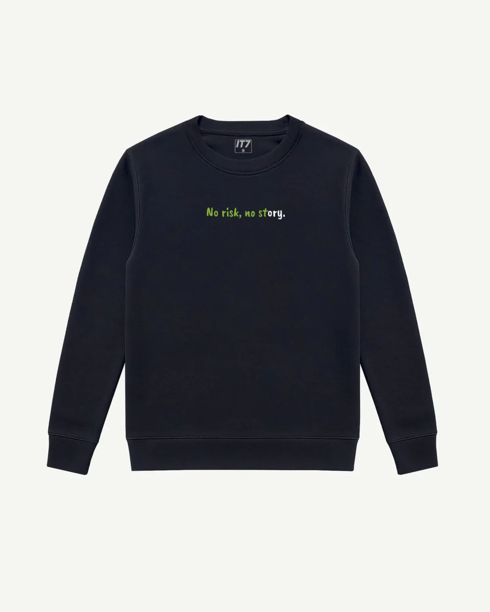 Bluza męska bez kaptura „No risk, no story”