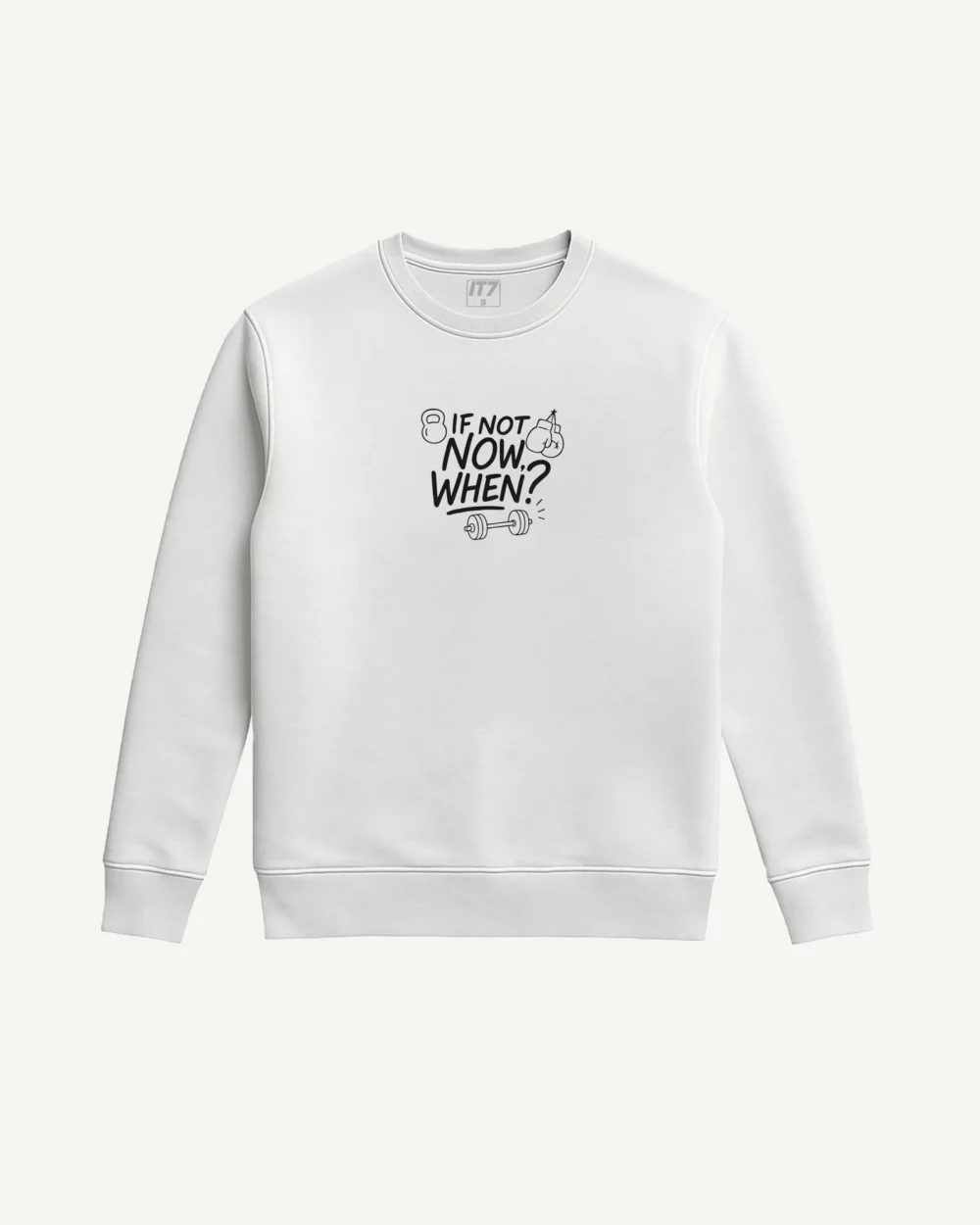 Bluza męska bez kaptura „If not know when?”